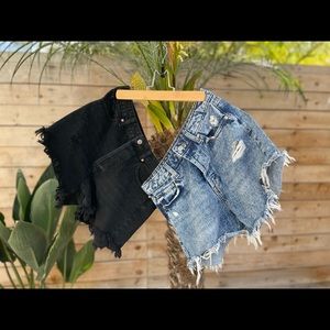 Set of two Wild Fable Highest Rise Denim Jean Frayed Shorts size small